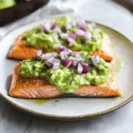Baked Salmon with Avocado Mash