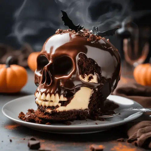 Halloween Chocolate Skull Cake Recipe