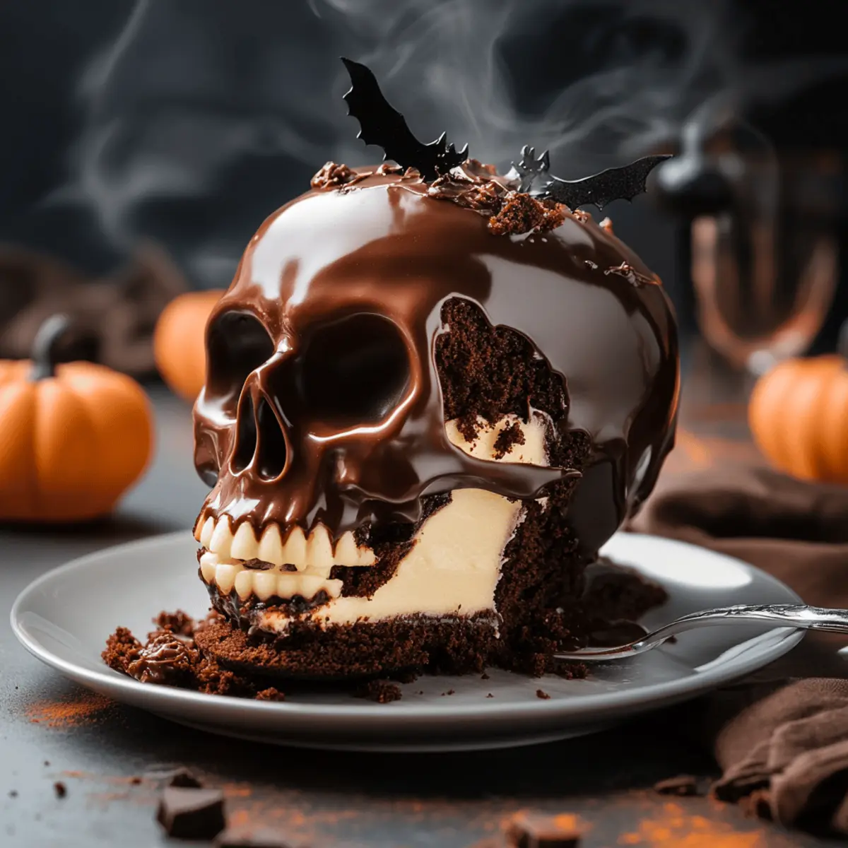 Halloween Chocolate Skull Cake Recipe