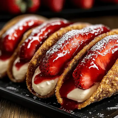 Strawberry Cheesecake Dessert Tacos