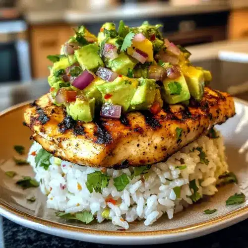 Honey Lime Chicken & Avocado Rice Stack