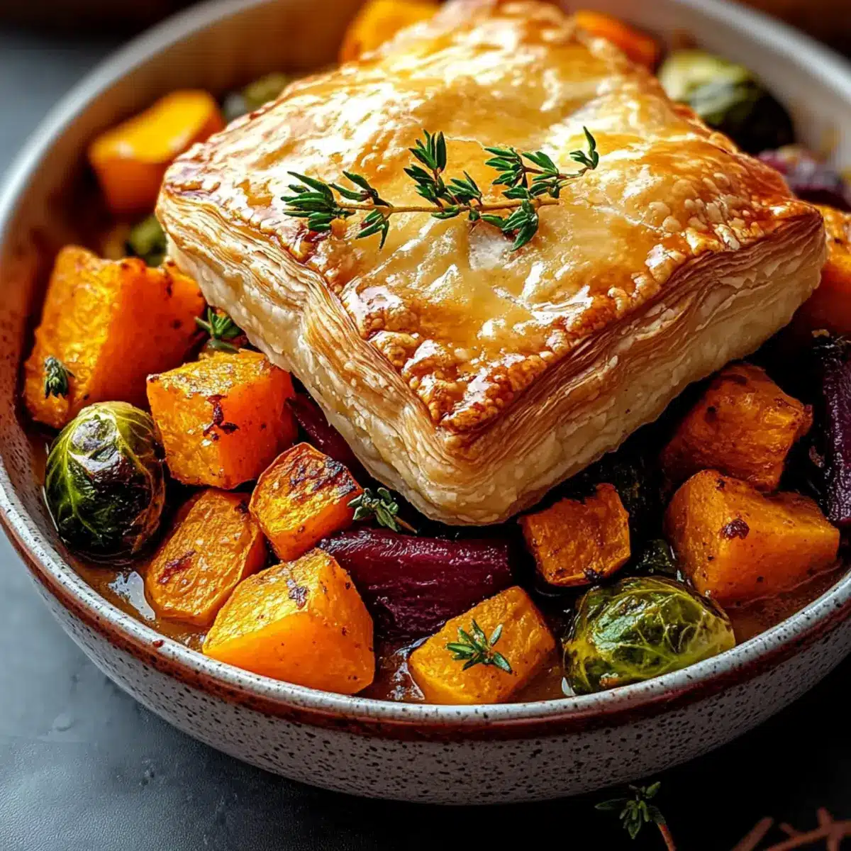 Roasted Autumn Vegetable Pot Pies