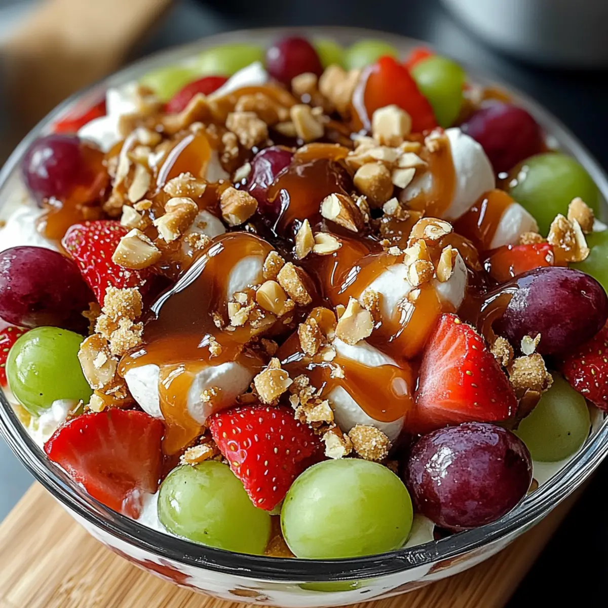Caramel Crunch Cheesecake Fruit Salad