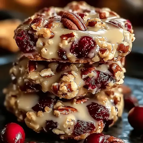 No-Bake Cranberry Pecan Praline Cookies