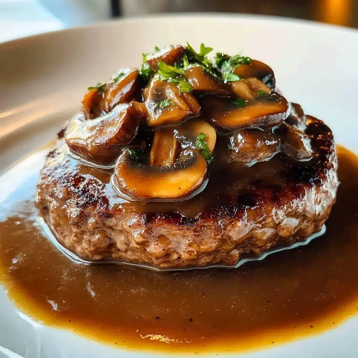Healthy Smothered Hamburger Steak