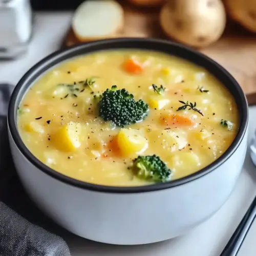 Broccoli Potato Cheese Soup Recipe