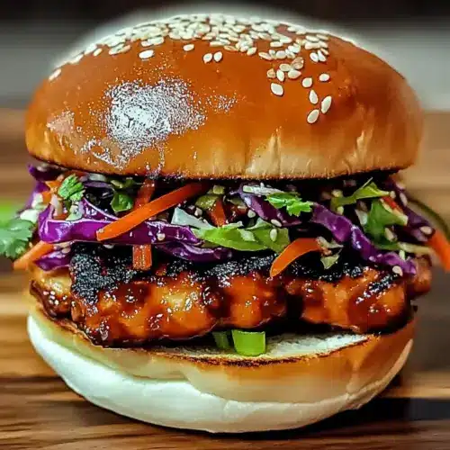 Korean BBQ Chicken Sandwich with Crunchy Slaw