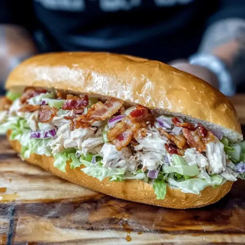 Chopped Chicken Bacon Ranch Sandwich