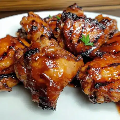 Grilled Spicy BBQ Chicken Thighs