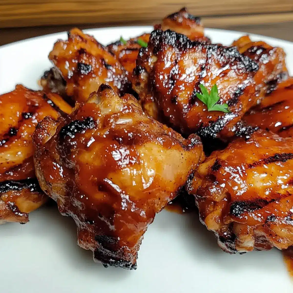 Grilled Spicy BBQ Chicken Thighs