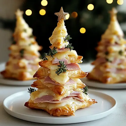 Ham & Cheese Puff Pastry Christmas Trees for Holiday Cheer