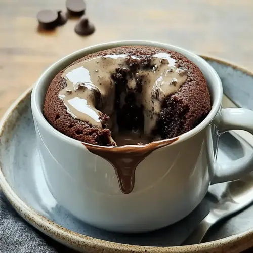 Indulge in a Molten Double Chocolate Mug Cake in 3 Minutes