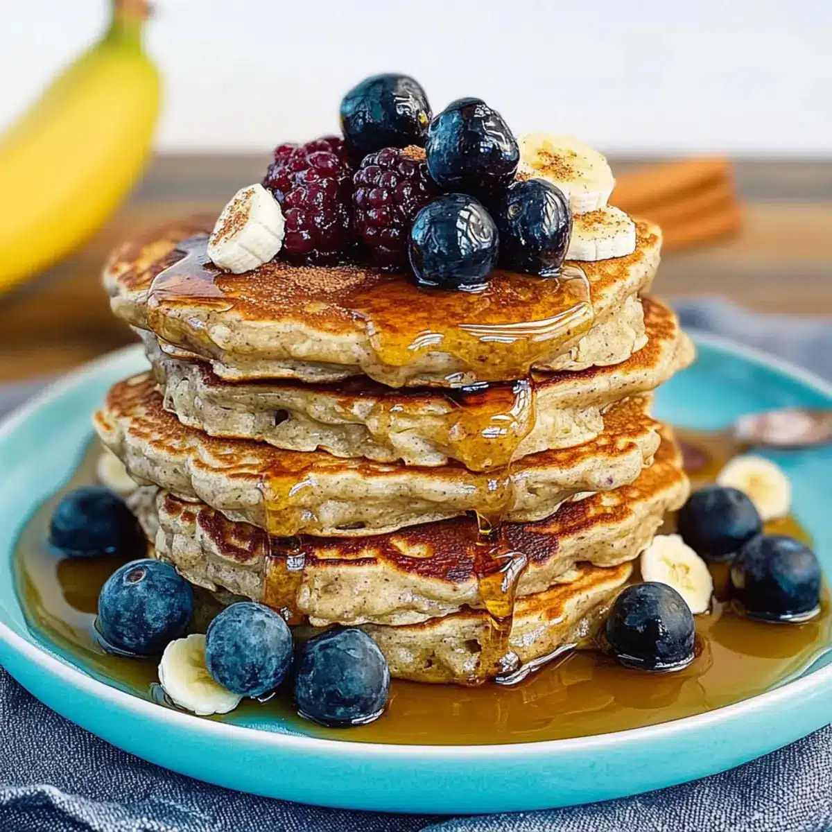 Healthy Banana Oatmeal Pancakes