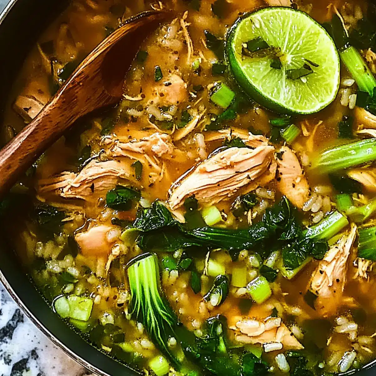 Ginger Chicken and Rice Soup