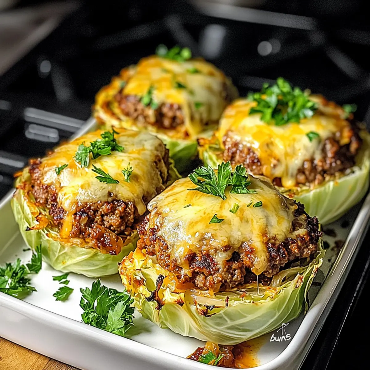 Oven-Baked Cabbage Burgers