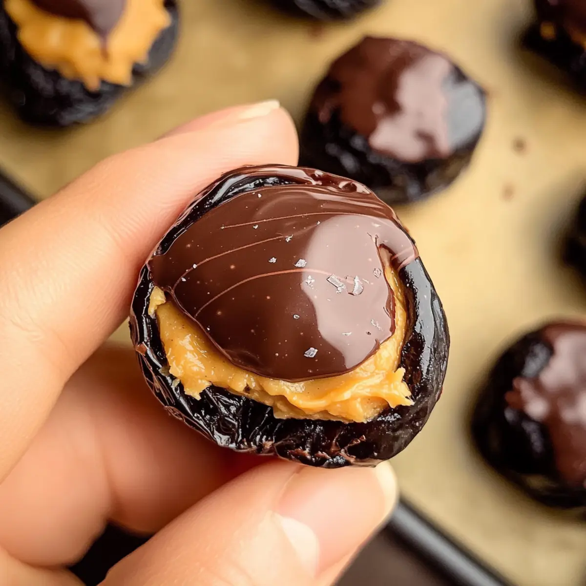 Smashed Dates with Peanut Butter and Chocolate