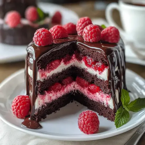 Chocolate Raspberry Drip Cake