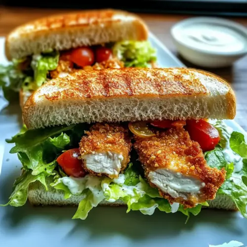 Crunchy Chicken Caesar Sandwich