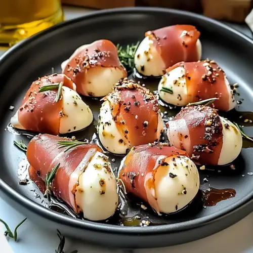 Prosciutto Wrapped Mozzarella Bites