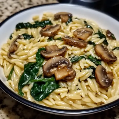 Garlic Butter Orzo with Mushrooms and Spinach: Unleash Flavor Explosion!