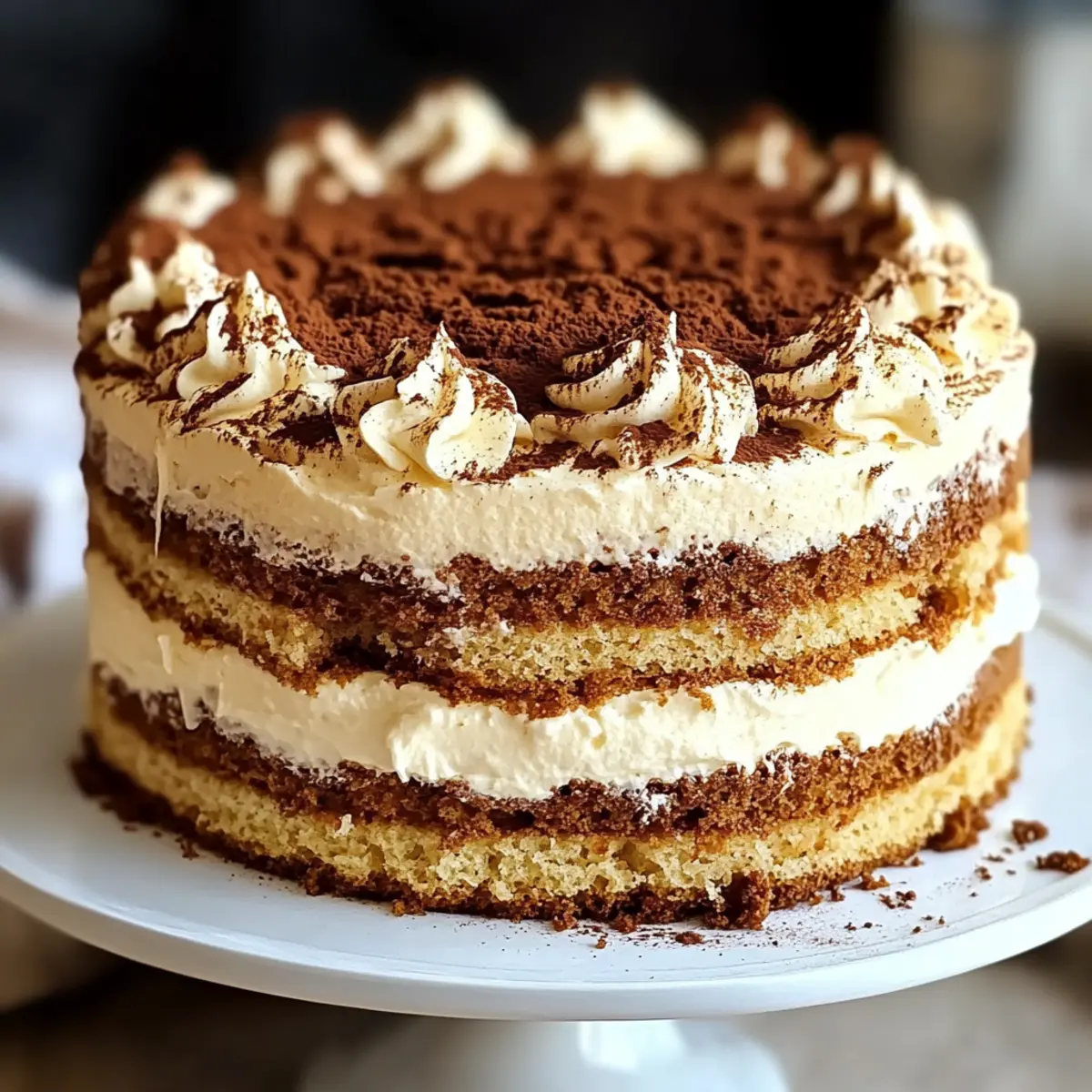 Decadent Coffee Tiramisu Cake