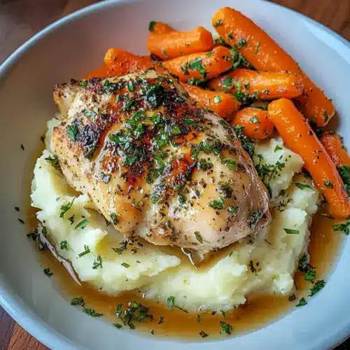 Garlic Herb Chicken with Mashed Potatoes