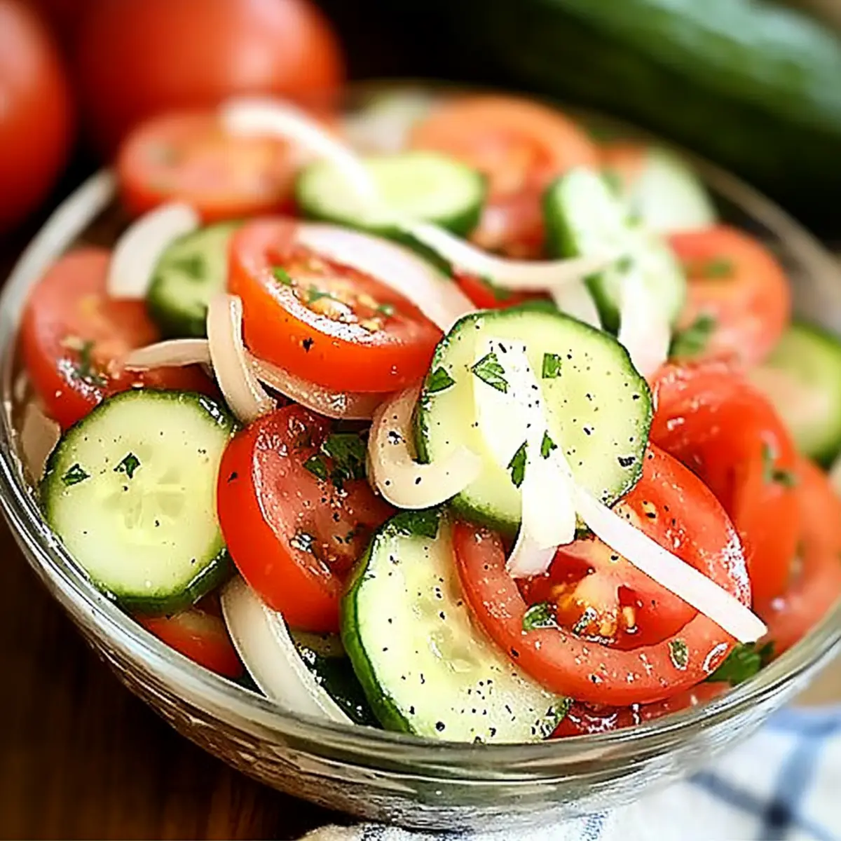 Tomato, Cucumber, and Onion Salad