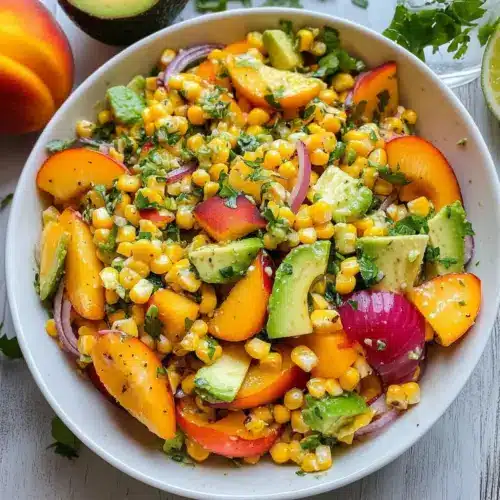 Sweet Corn Salad with Peaches