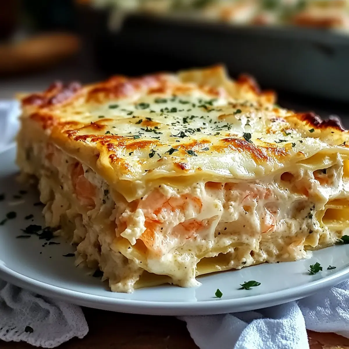Savory Seafood Lasagna with Shrimp & Crab