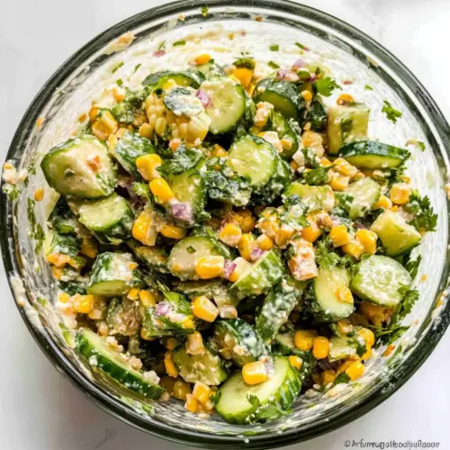 Mexican Cucumber Salad with Corn