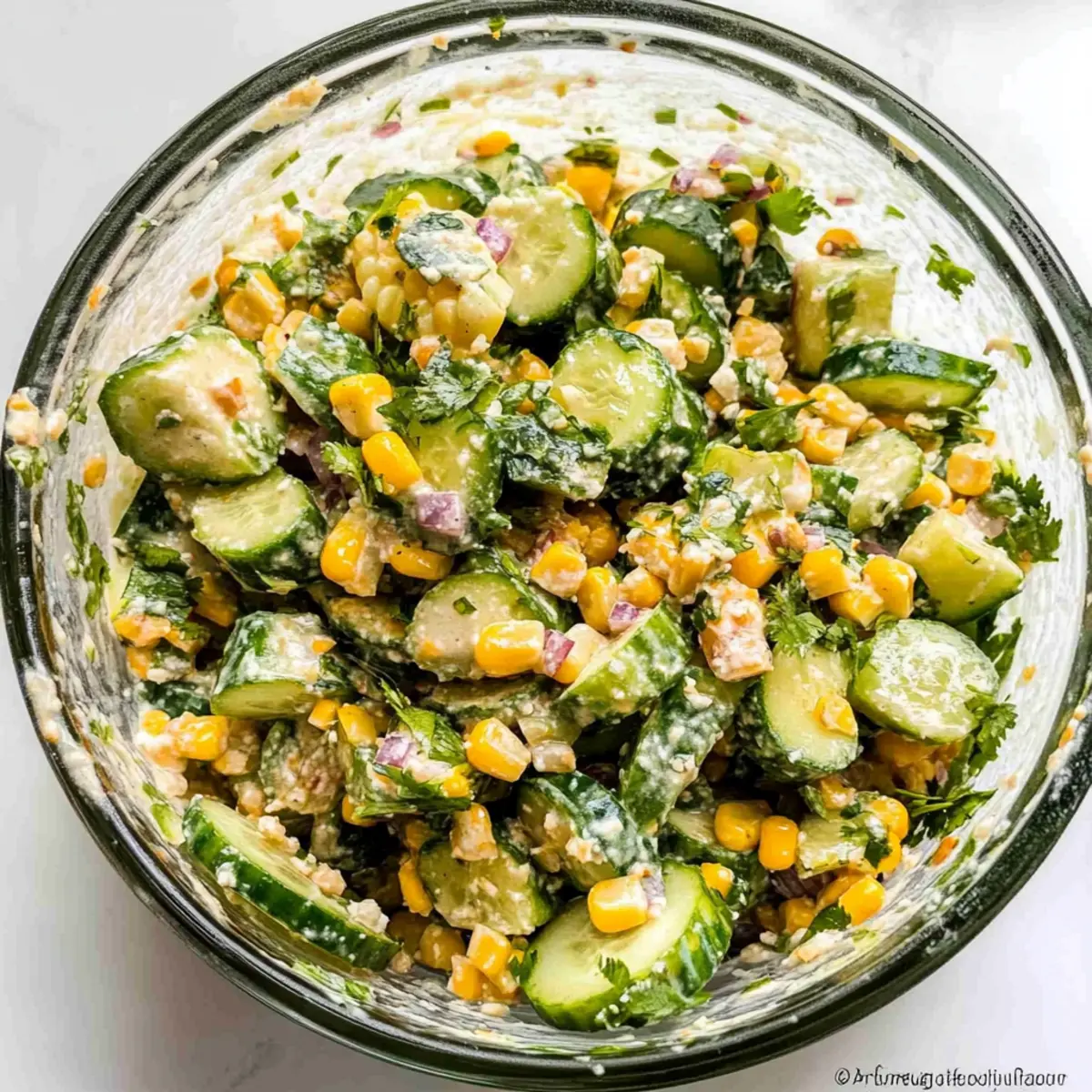 Mexican Cucumber Salad with Corn