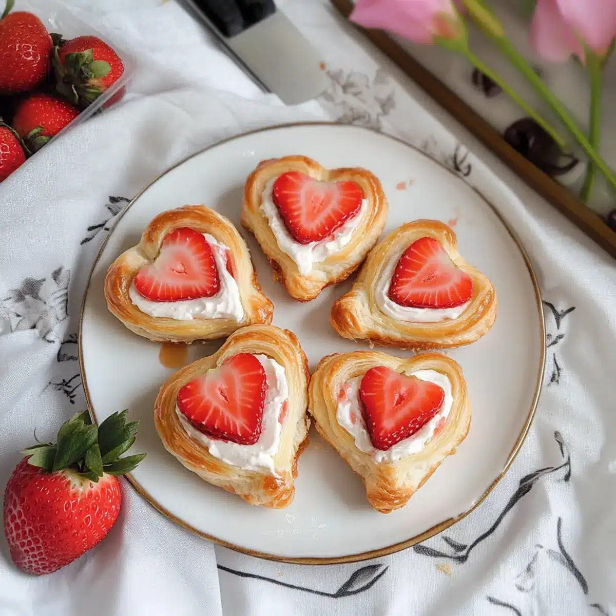 Vegan Strawberry Cream Danish