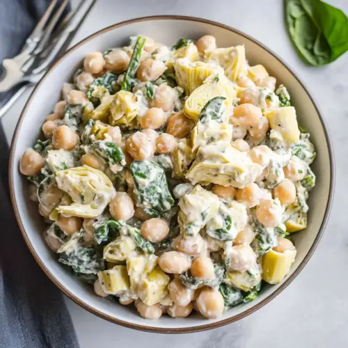 Spinach Artichoke Dense Bean Salad
