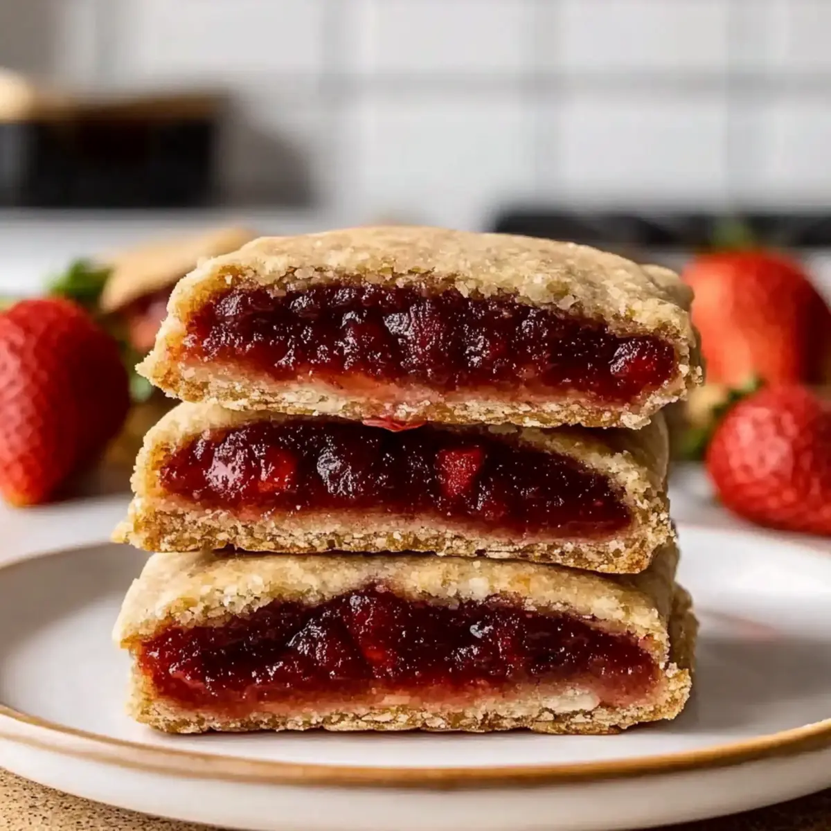 Homemade Strawberry Nutrigrain Bars