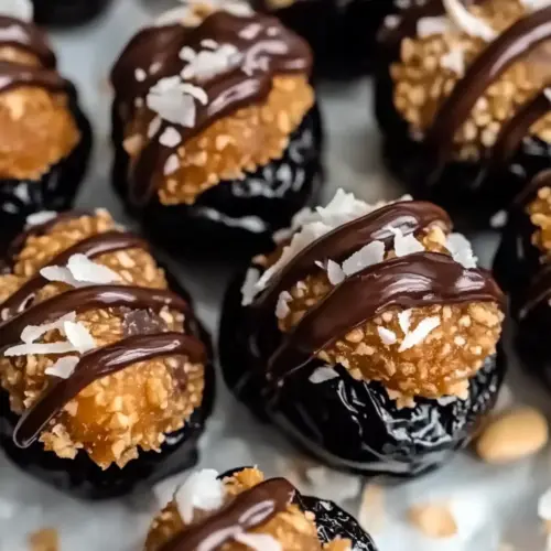 Samoa Cookie Stuffed Dates