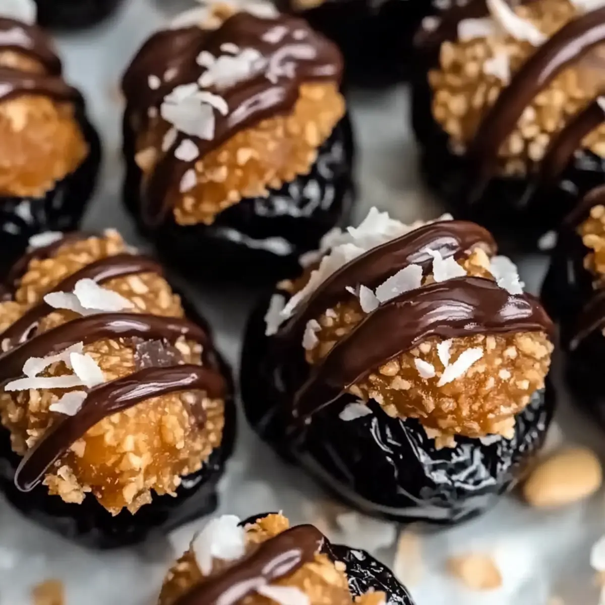 Samoa Cookie Stuffed Dates