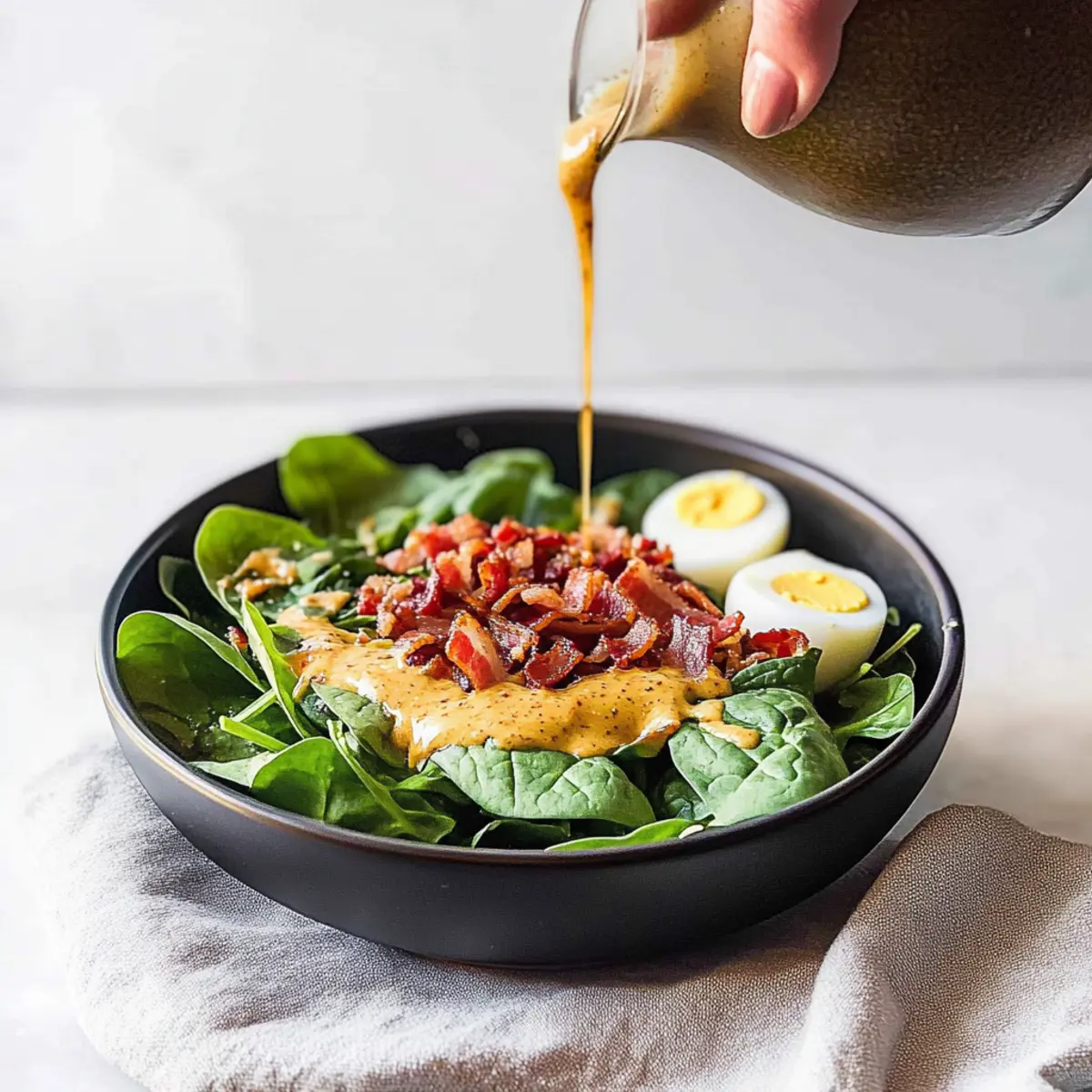 Spinach Salad with Hot Bacon
