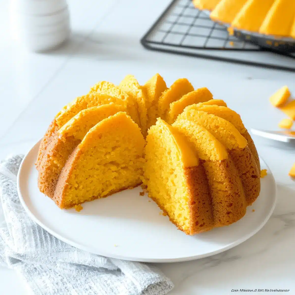 Eggless Mango Bundt Cake