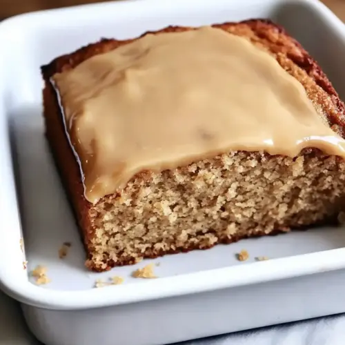 Sweet Glazed Zucchini Cake with Brown Sugar Icing
