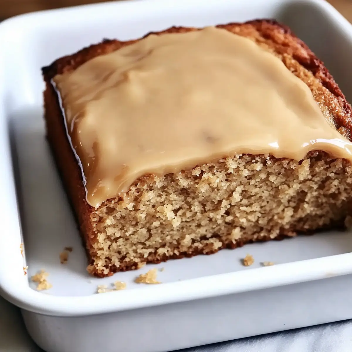 Sweet Glazed Zucchini Cake with Brown Sugar Icing