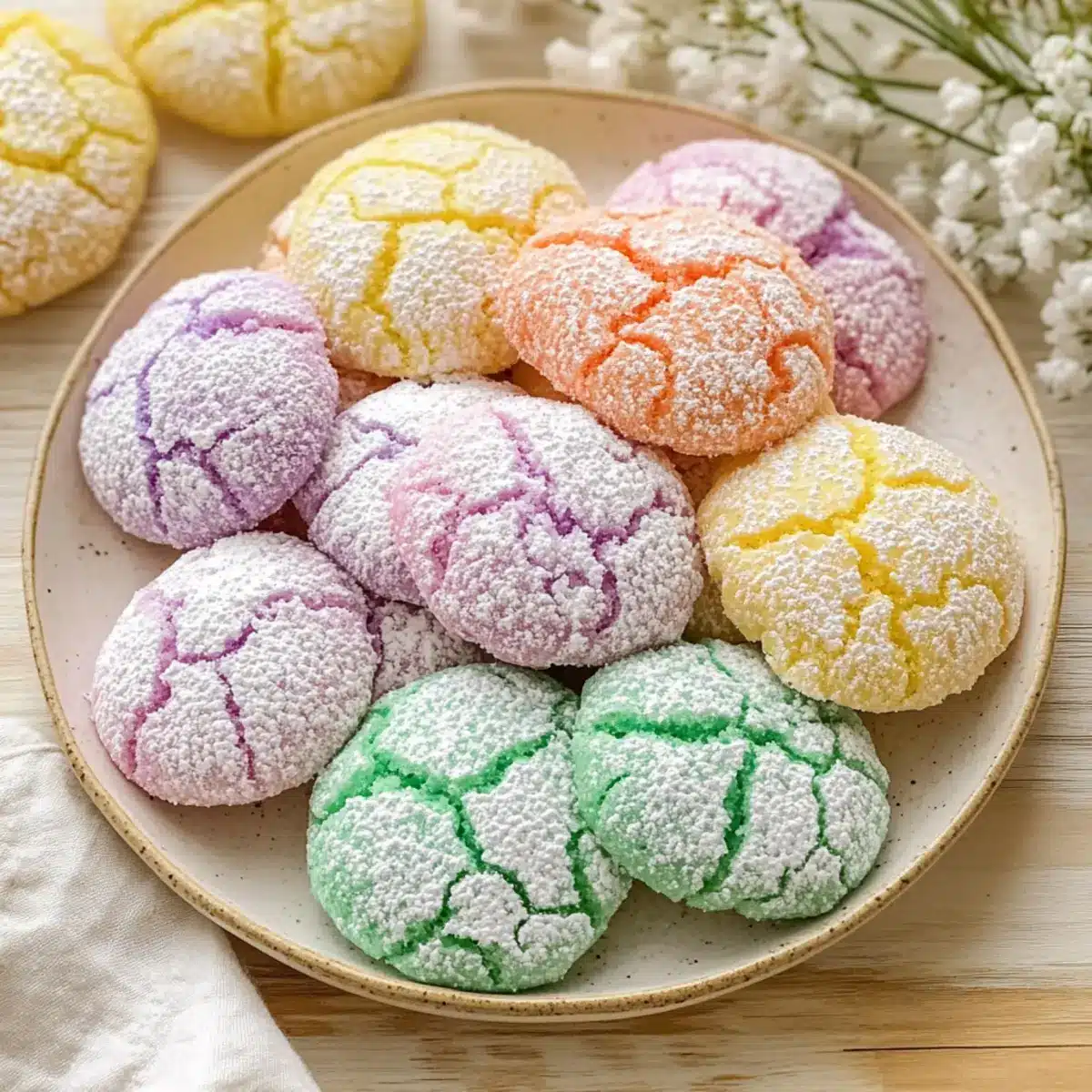 Springtime Crinkle Cookies