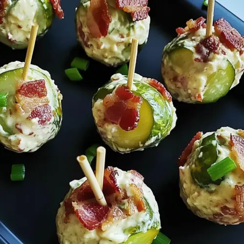 Cheesy Bacon Dill Pickle Bombs