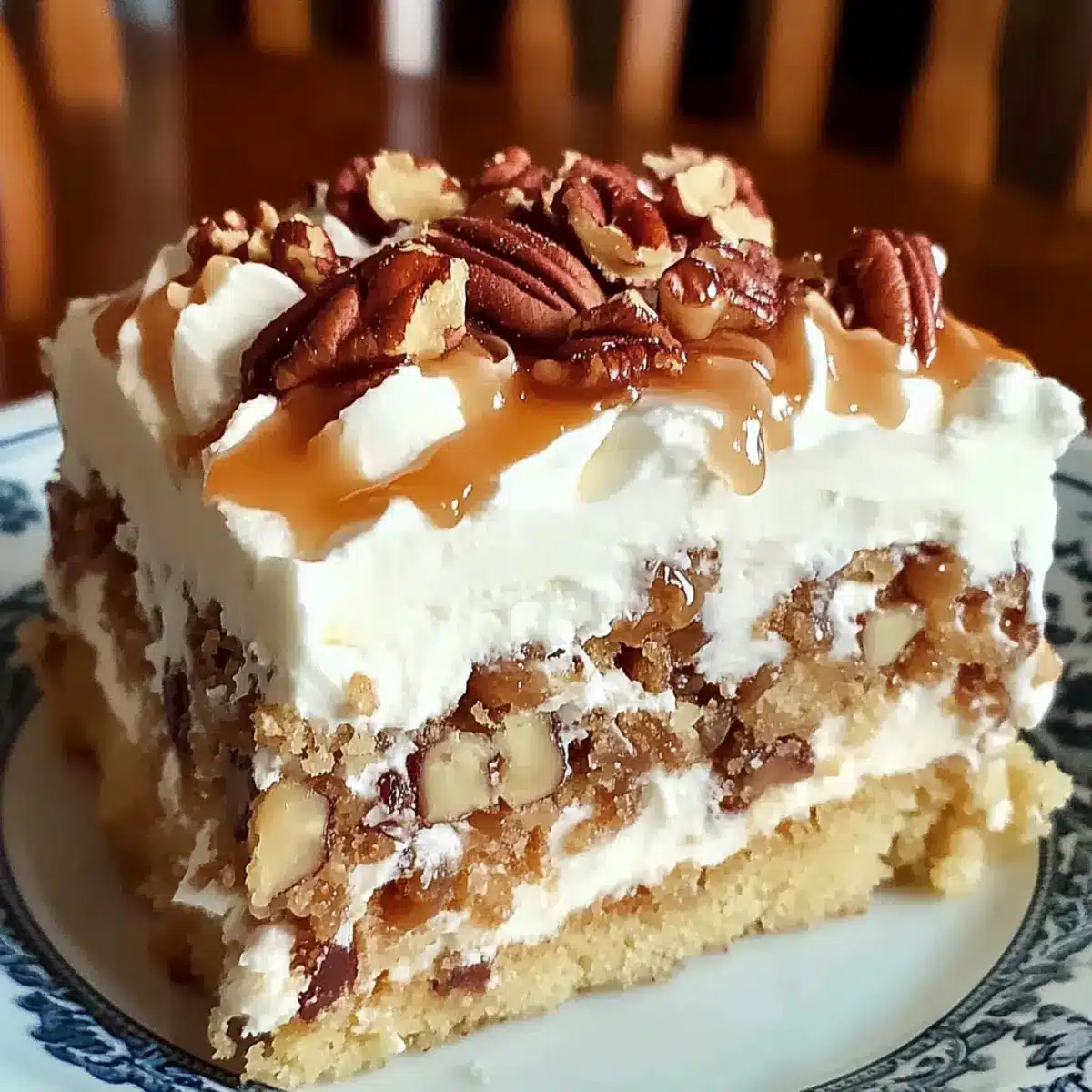 Butter Pecan Praline Poke Cake