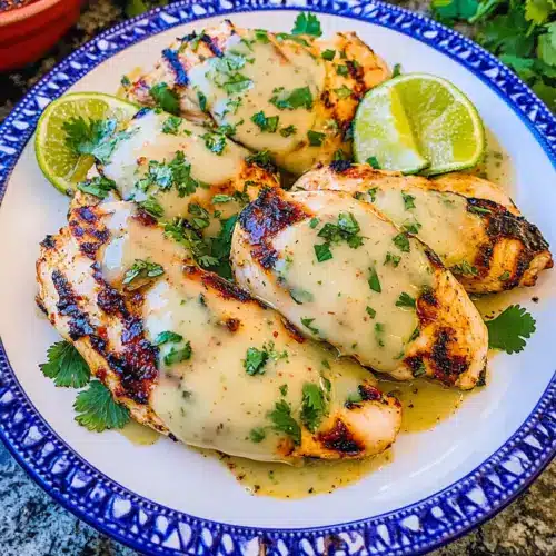 Grilled Salsa Verde Pepper Jack Chicken