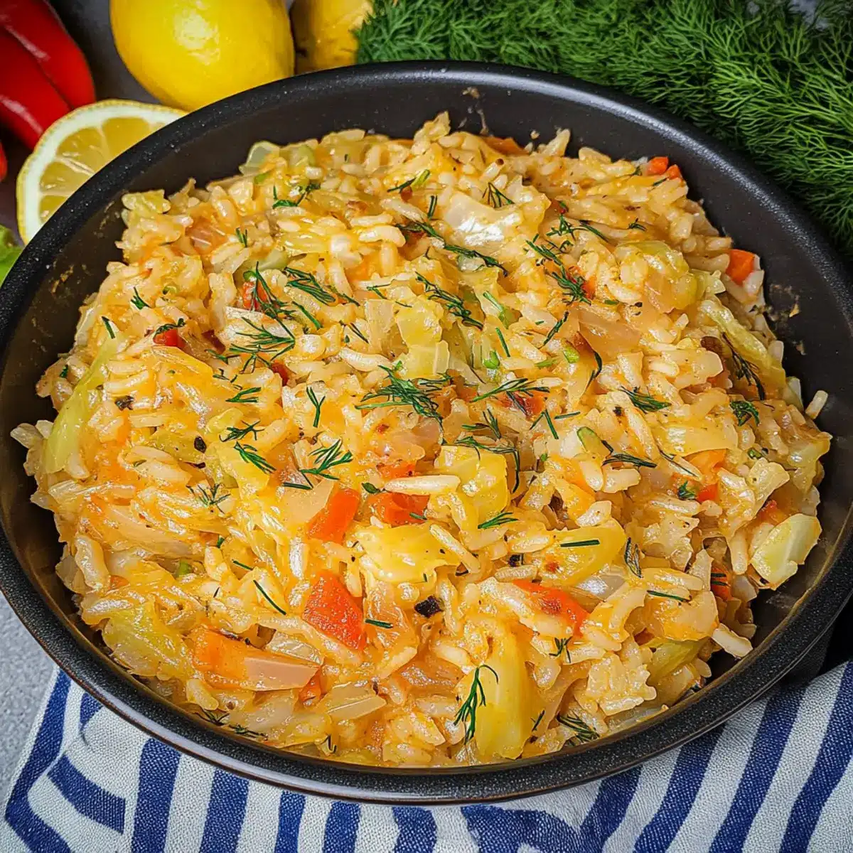 Lahanorizo (Greek Rice with Cabbage)