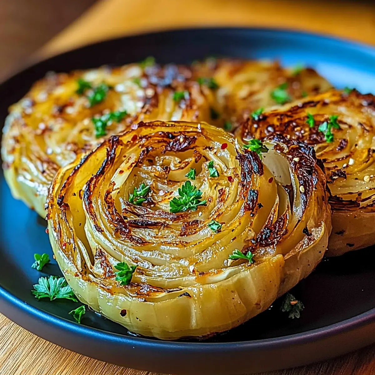 Oven Roasted Garlic Cabbage Steaks