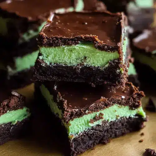 Mint Chocolate Brownie Dessert