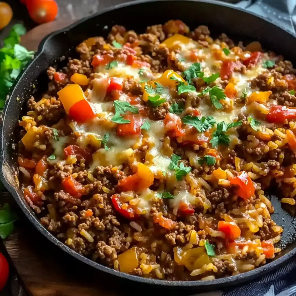 Ground Beef and Rice Skillet