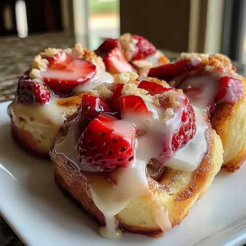 Strawberry Cheesecake Cinnamon Rolls