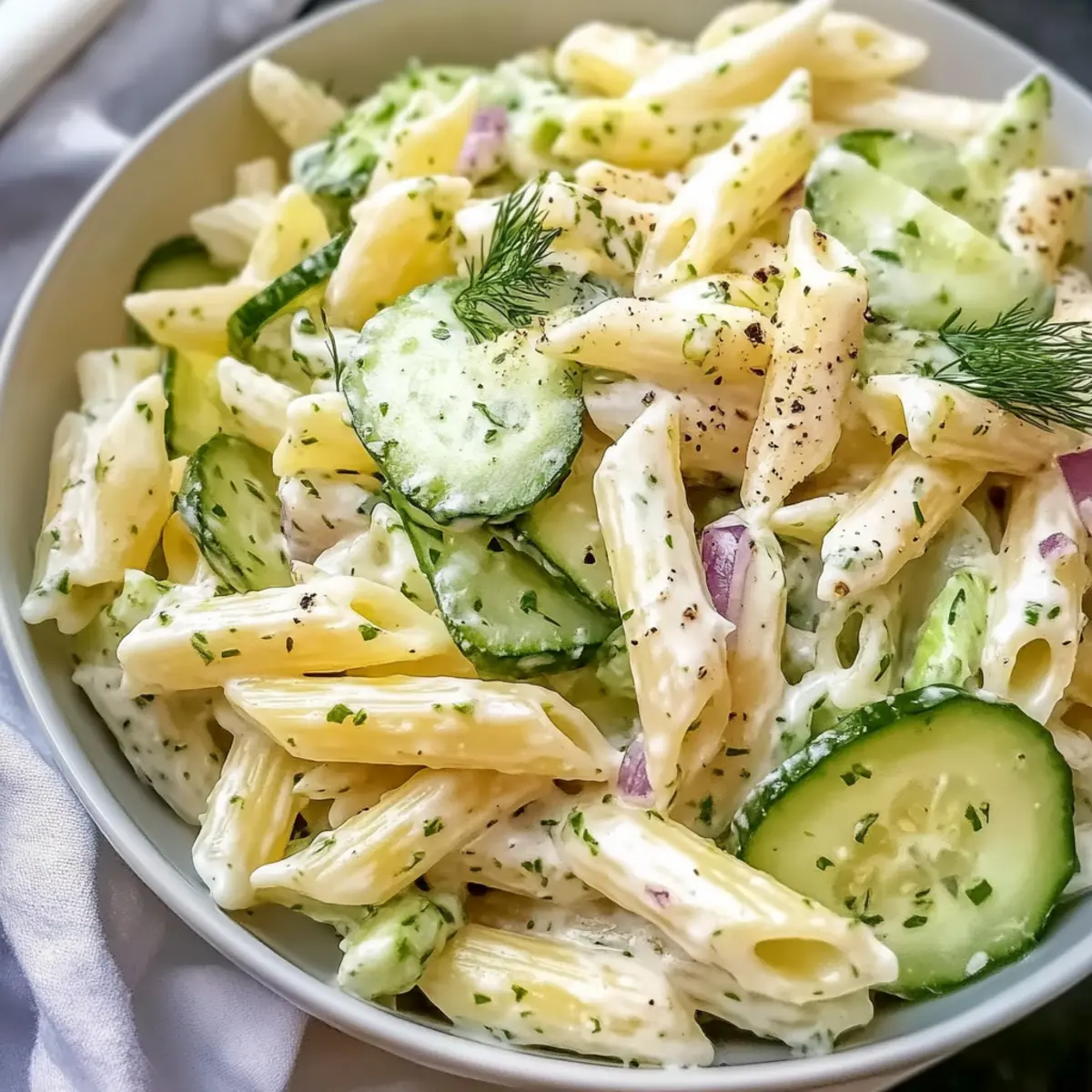 Healthy Cucumber Pasta Salad
